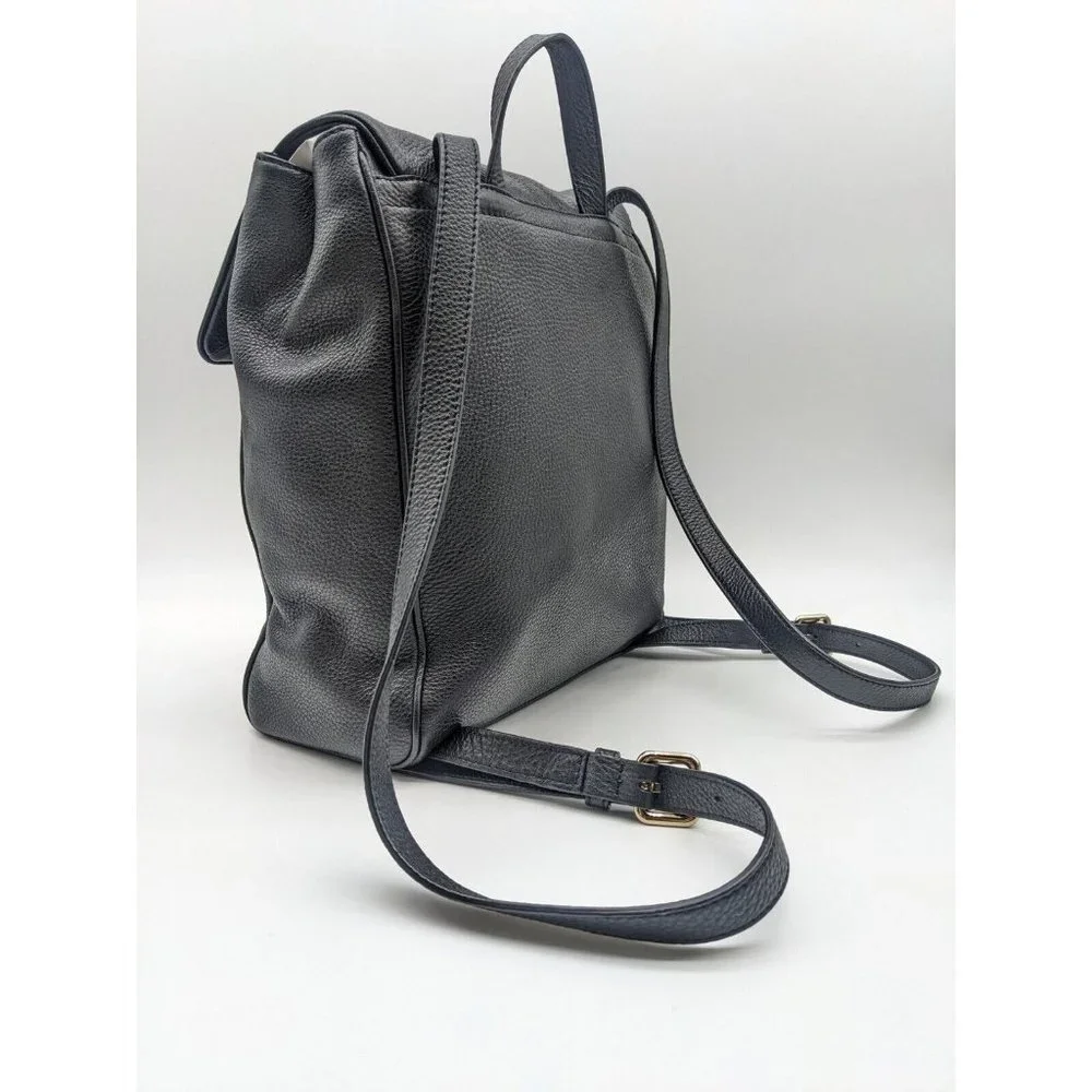 KATE SPADE NY genuine pebbled leather medium backpack- BLACK